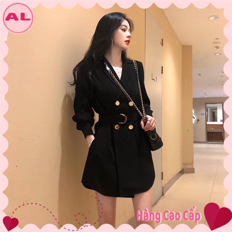 (ẢNH THẬT) Đầm Vest Thiết Kế 4 nút ( Kèm Belt)