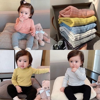 Áo Nỉ Dài Tay Cổ 3 Phân Chất Mềm Dày Ấm Cho Bé Trai, Bé Gái Size 8-18kg