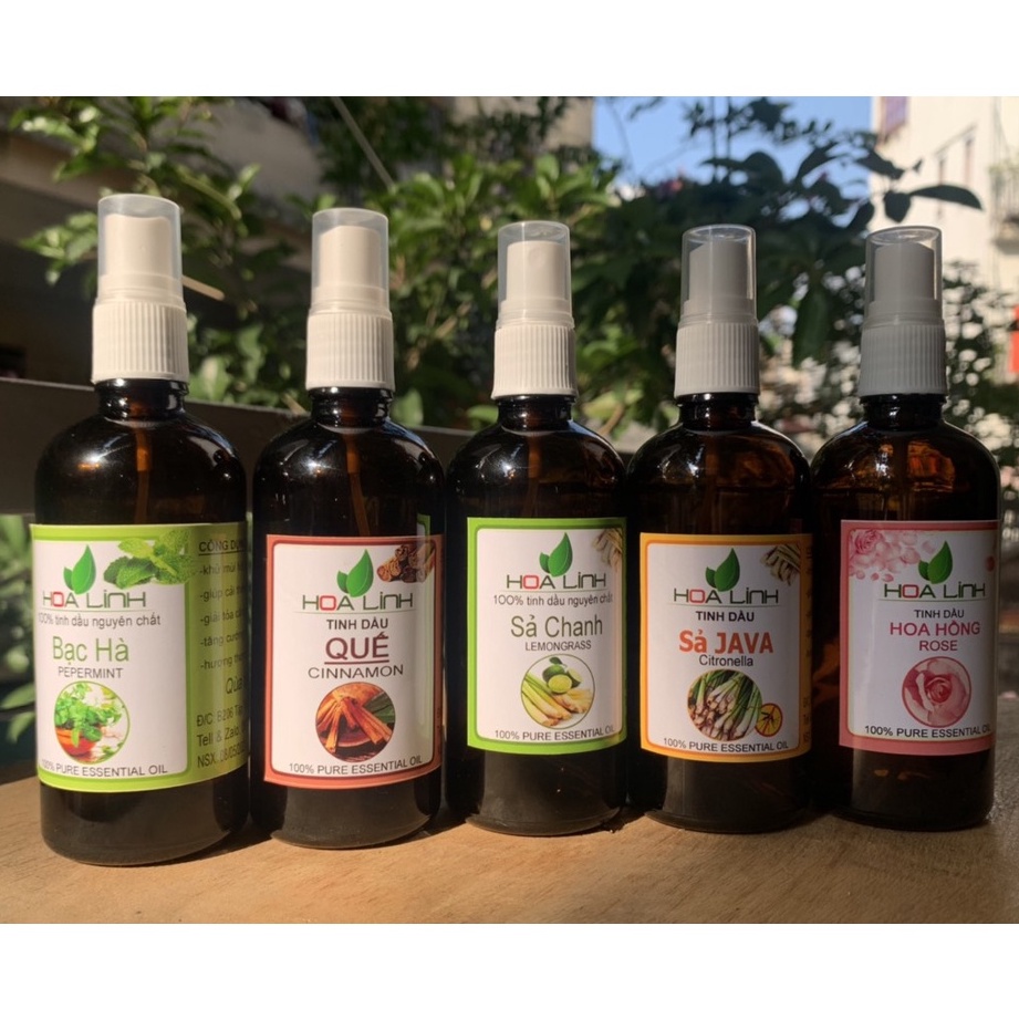 100ML CHAI XỊT - Tinh dầu SẢ CHANH,QUẾ, BẠC HÀ, HOA HỒNG, HOA LY, CAFE.. nguyên chất thơm lừng - đuổi muỗi ,thơm phòng