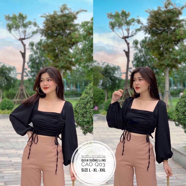 Bigsize Quần suông lưng cao Q03