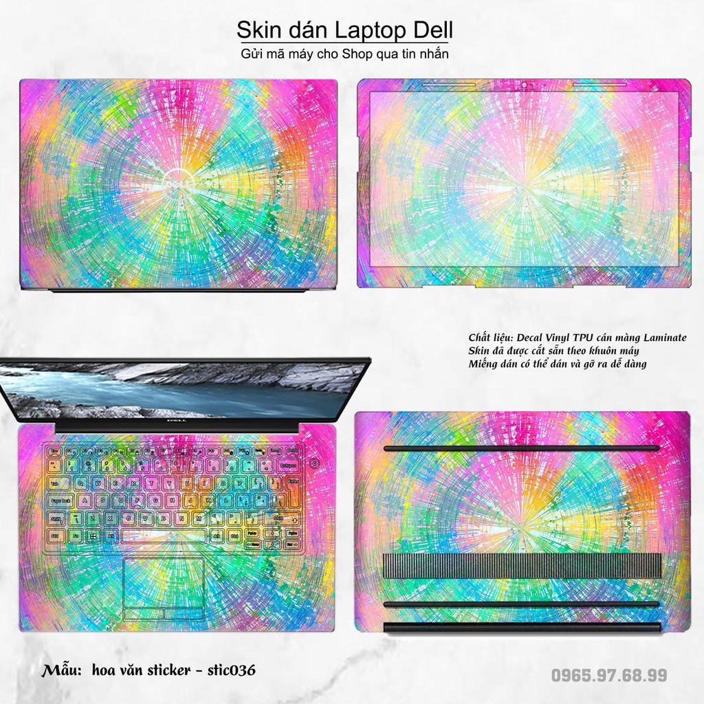 Skin dán Laptop Dell in hình Hoa văn sticker nhiều mẫu 6 (inbox mã máy cho Shop)