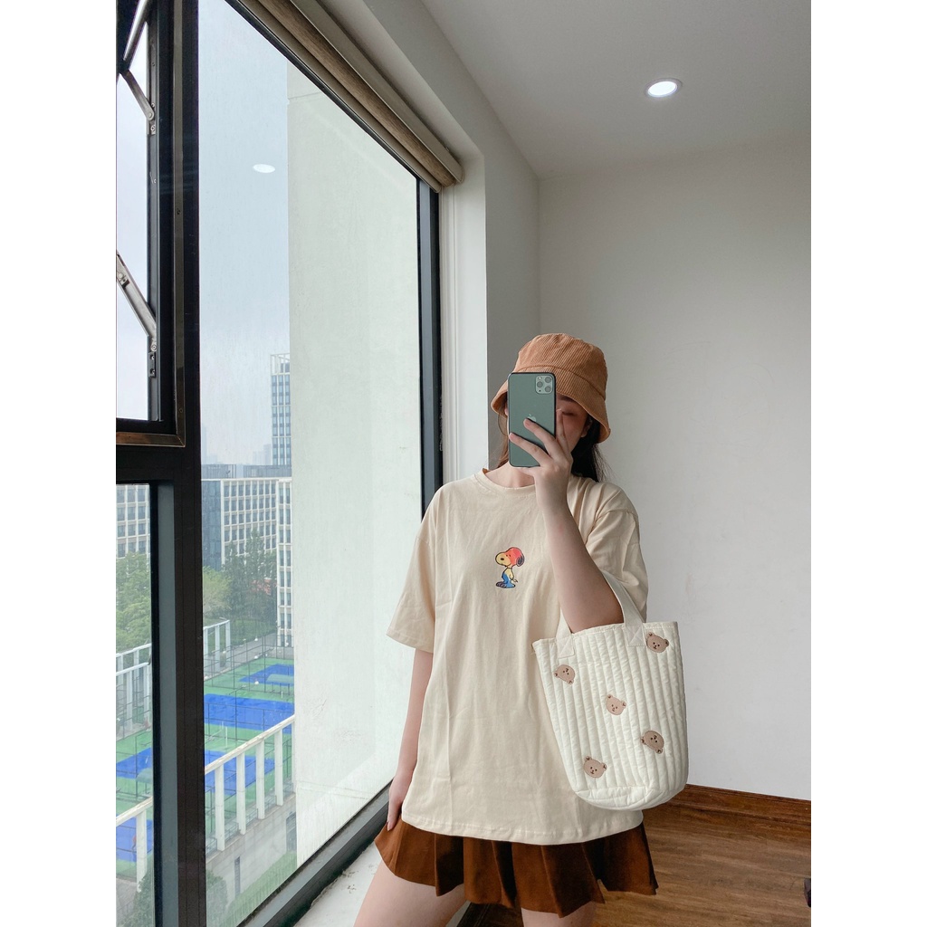 Áo Thun 3158 Cún Cầu Vồng PEONYB Nữ [FREESHIP]  Phông form rộng tay lỡ oversize in hình vintage hàn quốc Ulzzang