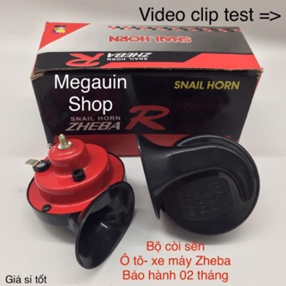 BỘ CÒI SÊN 12V LẮP Ô TÔ XE MÁY SNAIL HORN ZHEBA