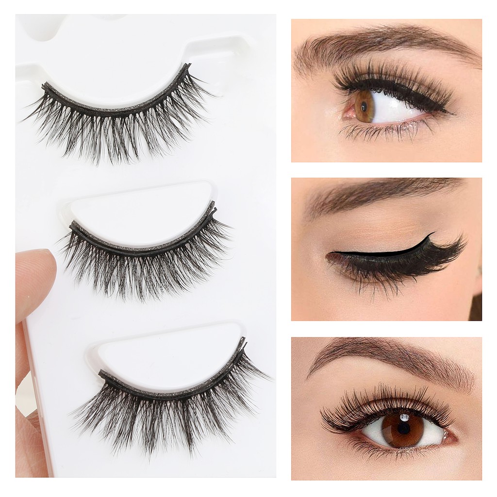 MAGEFY Bộ lông mi giả từ tính Bộ 3 cặp lông mi giả từ tính kèm bút kẻ mắt nước chuyên nghiệp cái nhíp cao cấp  Bộ lông mi giả từ tính kèm bút kẻ mắt