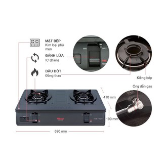Bếp Gas Paloma PA-7PEJ- HÀNG CHÍNH HÃNG - MỚI 100%
