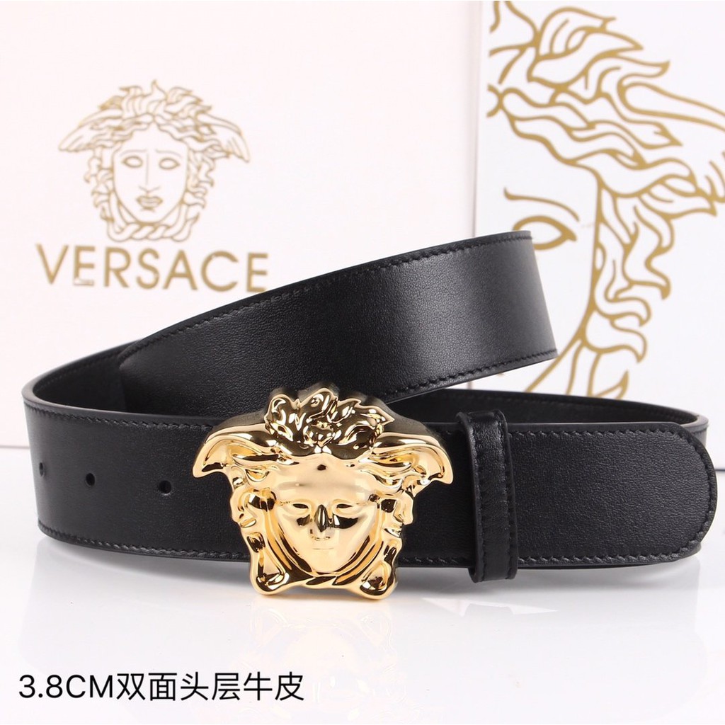 Thắt lưng Versace Belt Couple Genuine Leather Luxury Waist Strap Jeans Pants Pin Buckle Waistband 11