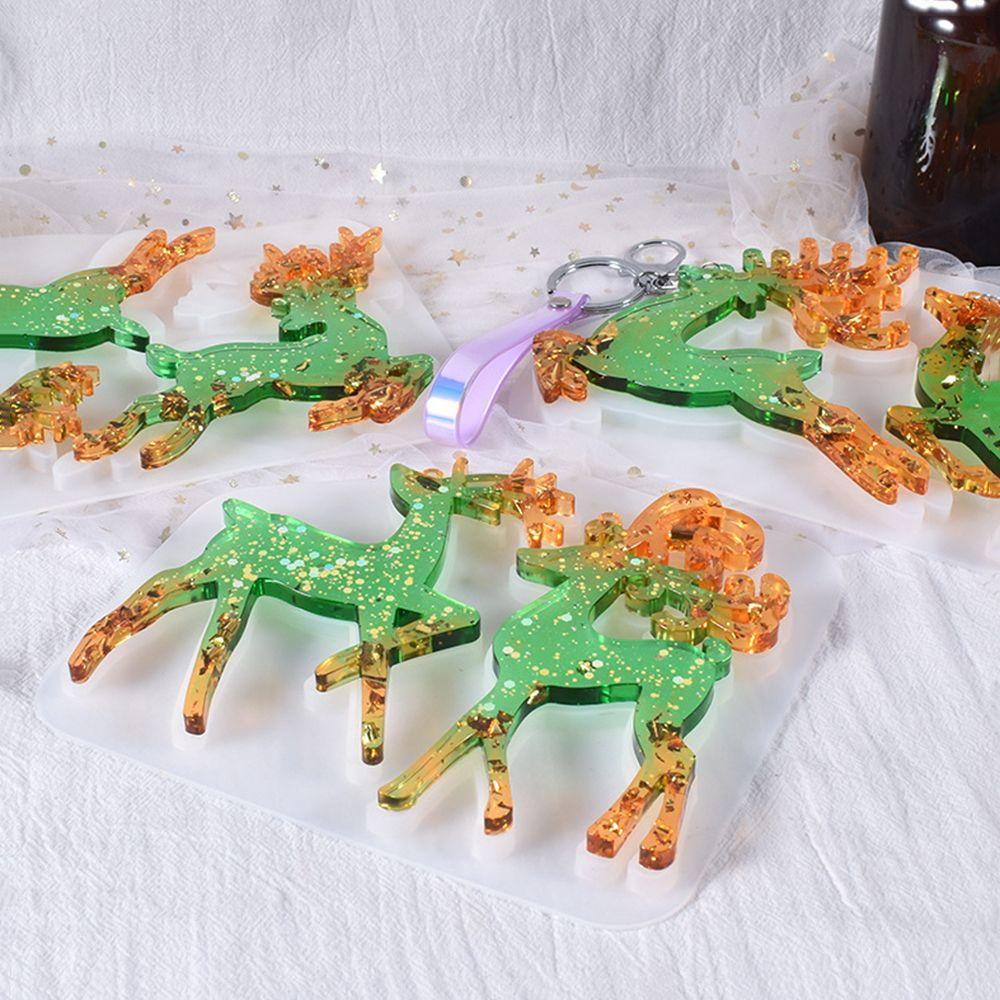 Dụng Cụ Làm Móc Khóa Bằng Epoxy UV Hình Cây Thông Giáng Sinh DIY