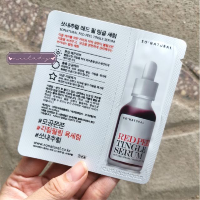 (SAMPLE) Tẩy da chết hoá học So Natural Red Peel Tingle Serum