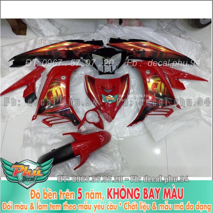 Tem rời Exicter 135 Lc đỏ candy (X) -1