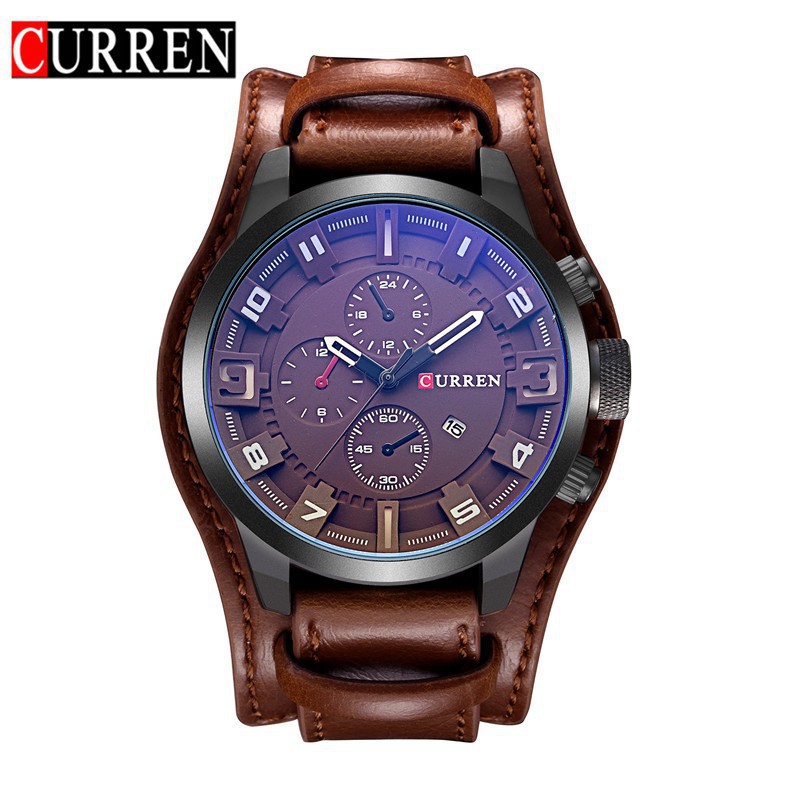 Đồng hồ nam dây da cao cấp CURREN CR01 dành cho bạn trẻ năng động -MTP.watches