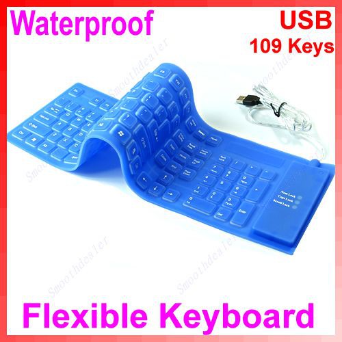 109 bàn phím silicon chống nước có thể gập lại được