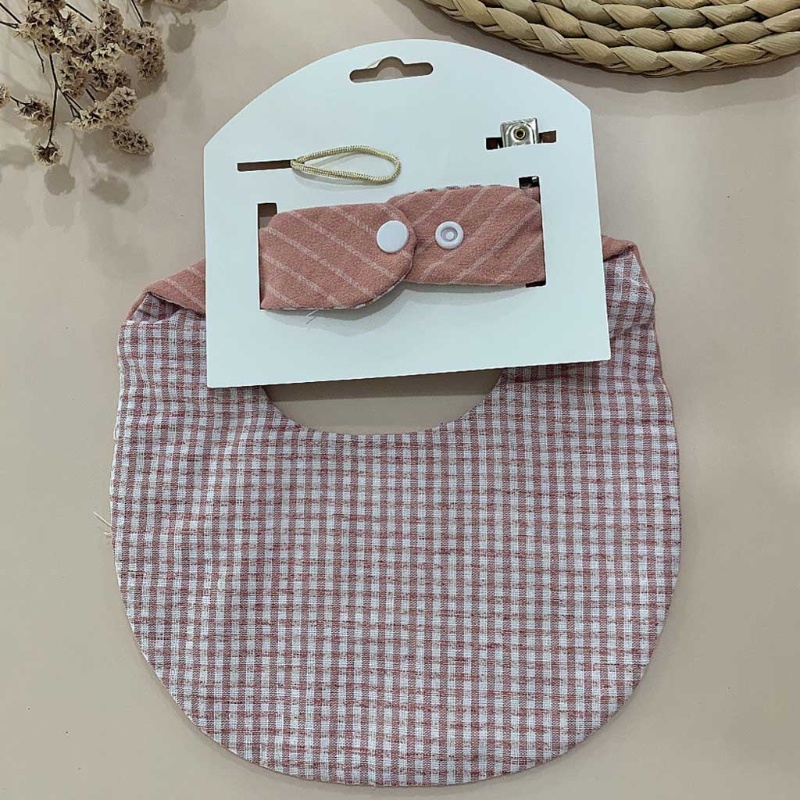 Yếm Ăn Cotton Hai Mặt Có Dây Xích Tháo Rời Thoải Mái Dành Cho Bé Sơ Sinh