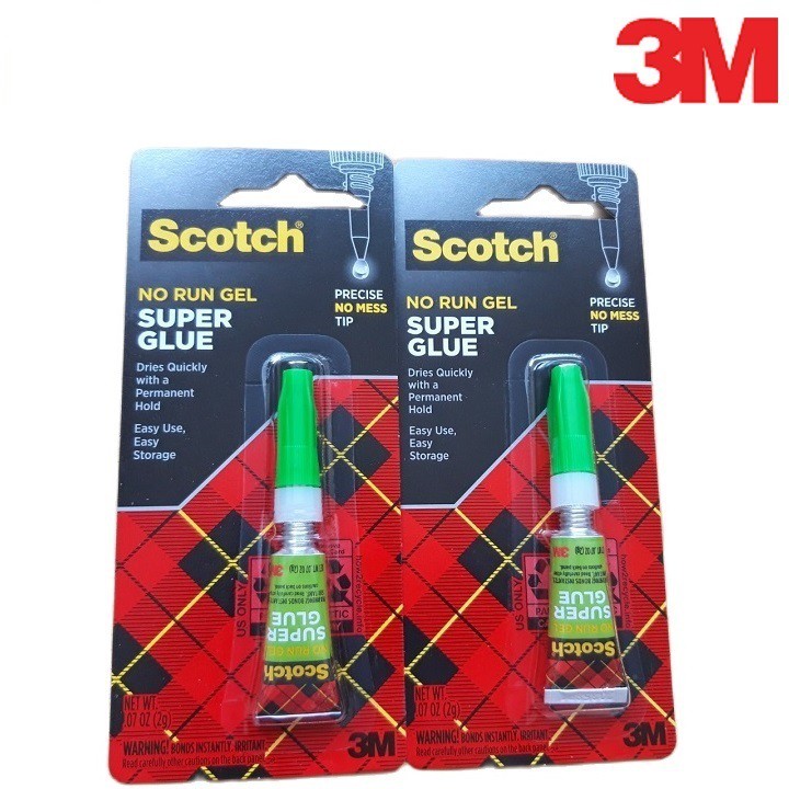 Keo dán đa năng siêu dính dạng sệt nhanh khô 3M Scotch Supper Glue AD113 2g