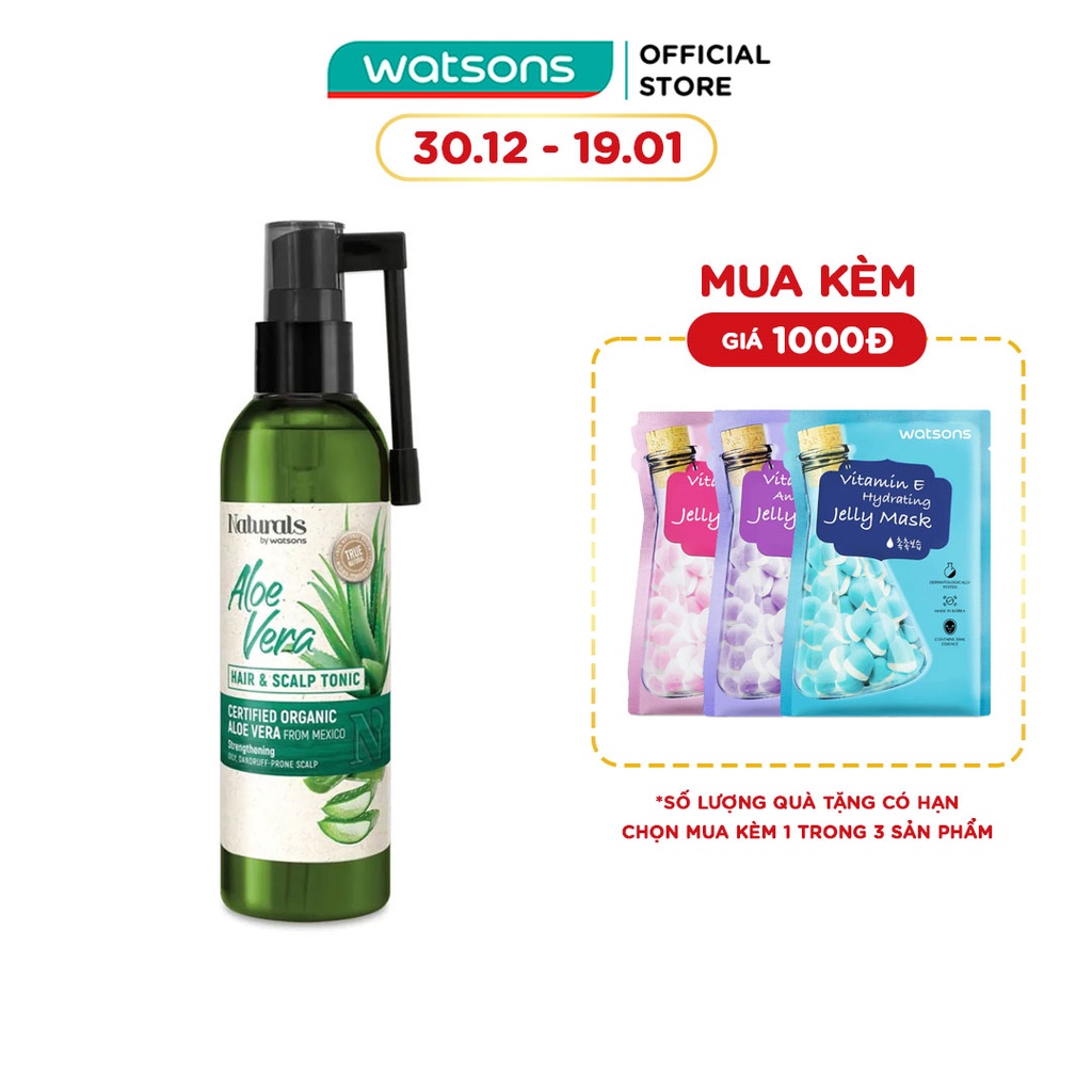 Xịt Dưỡng Tóc Naturals By Watsons True Natural Aloe Vera Chiết Xuất Lô Hội 120ml