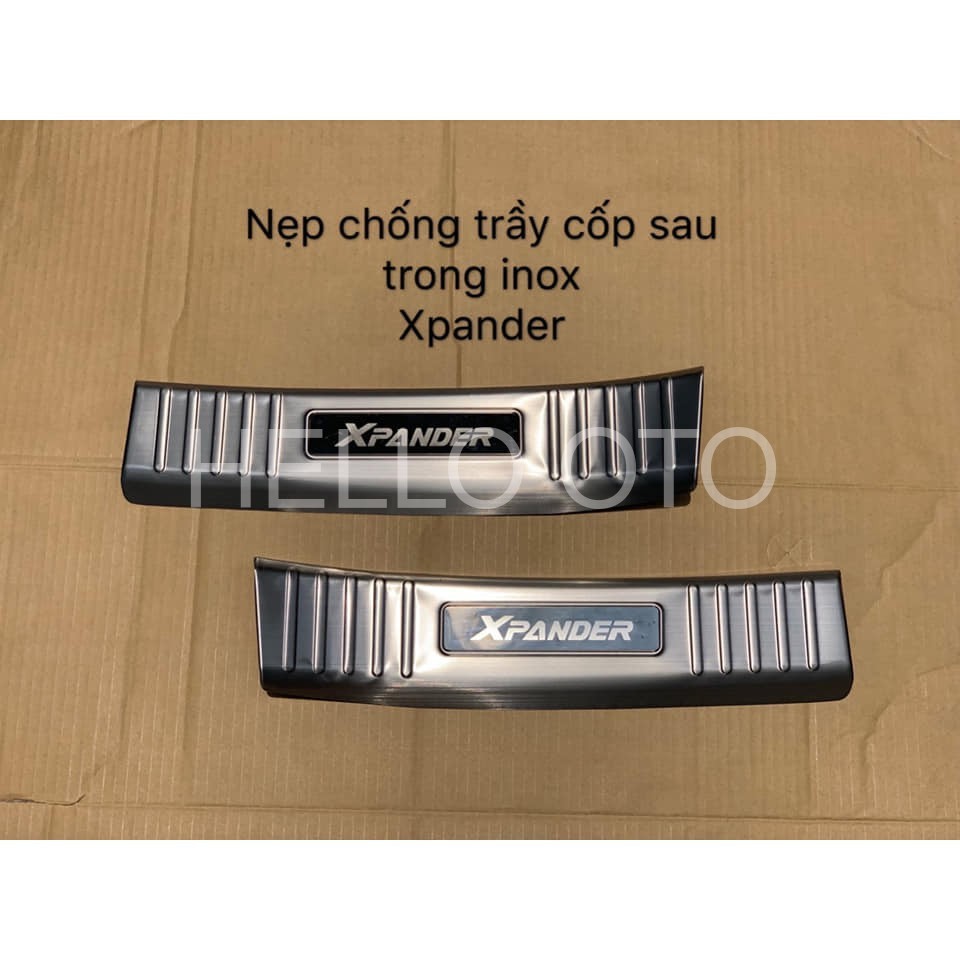 Chống Trầy Cốp Xe Mitsu Xpander 2018-2019 2020 2021 Mẫu Inox Cao Cấp