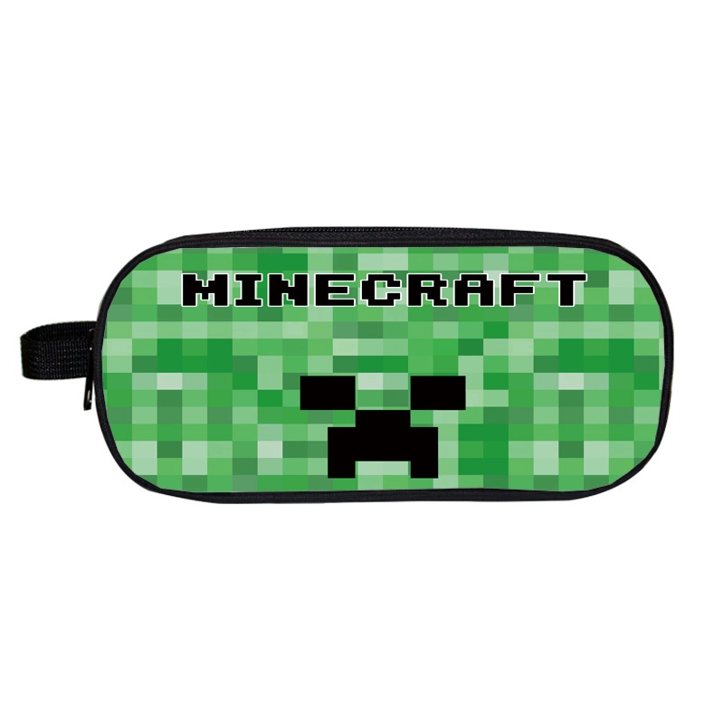Minecraft ROBLOX Túi Đựng Bút Chì 24 * 11 * 7cm 2 Ngăn Tiện Lợi Ốp