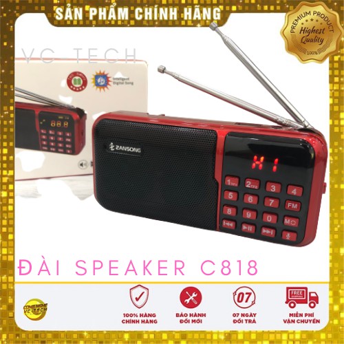 ĐÀI NIỆM PHẬT ĐÀI FM ZANZiiONG C818 - MINI DIGHAL SPEAKER C818 .