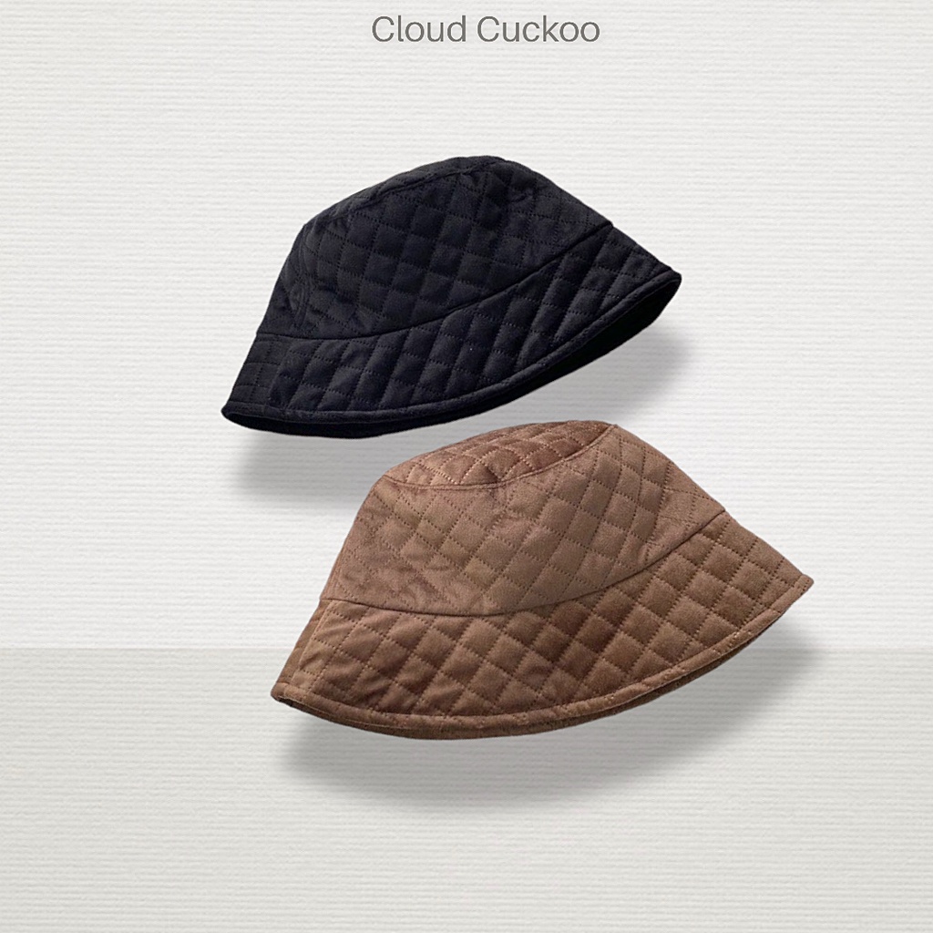 Mũ Bucket Nhung Trần Chỉ Hình Trám Siều Mềm Mịn Có Dây Điều Chỉnh Mũ - Mã Số: MBK26053