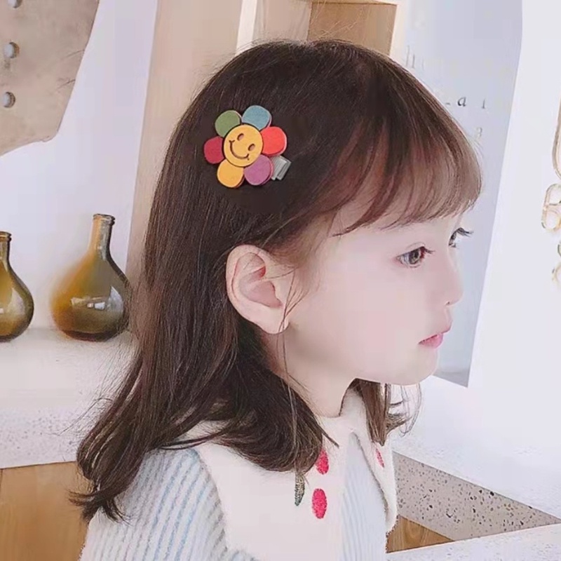 Kẹp Tóc Hình Thỏ / Vịt Vàng Hoạt Hình Phong Cách Hàn Quốc Cho Bé Gái