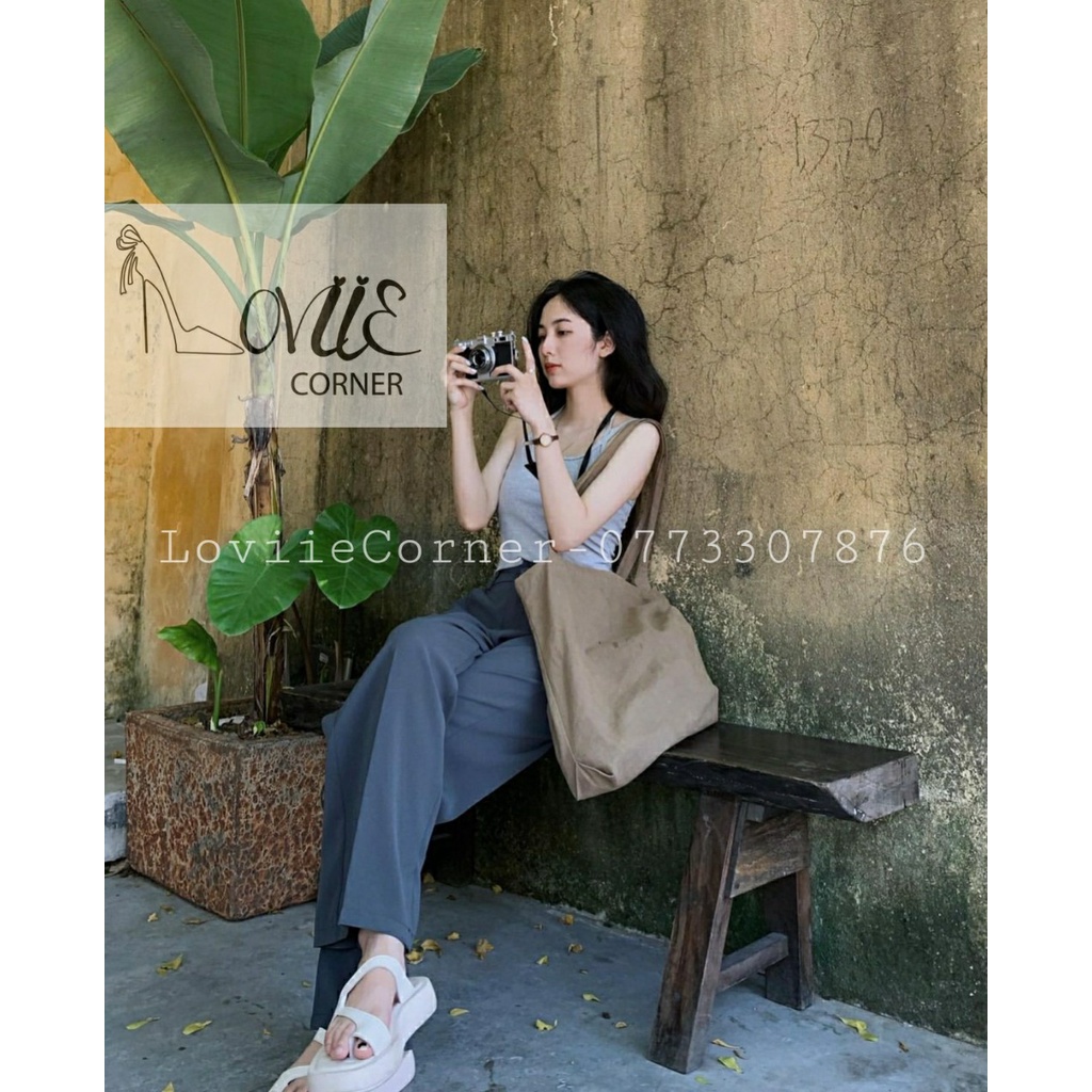DÉP XUỒNG LOVIIECORNER - DÉP NỮ THỜI TRANG QUAI MẢNH KẸP ĐẾ BẰNG NỮ TÍNH 2 PHÂN D220349