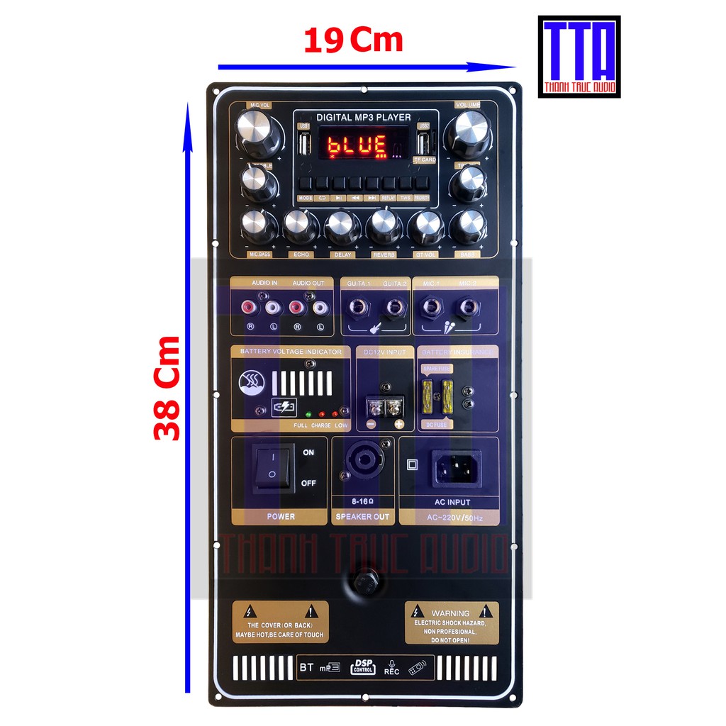 Bo mạch loa kéo - reverb DSP - delay - 4 tấc đôi - 5 tấc đơn MZS-892S