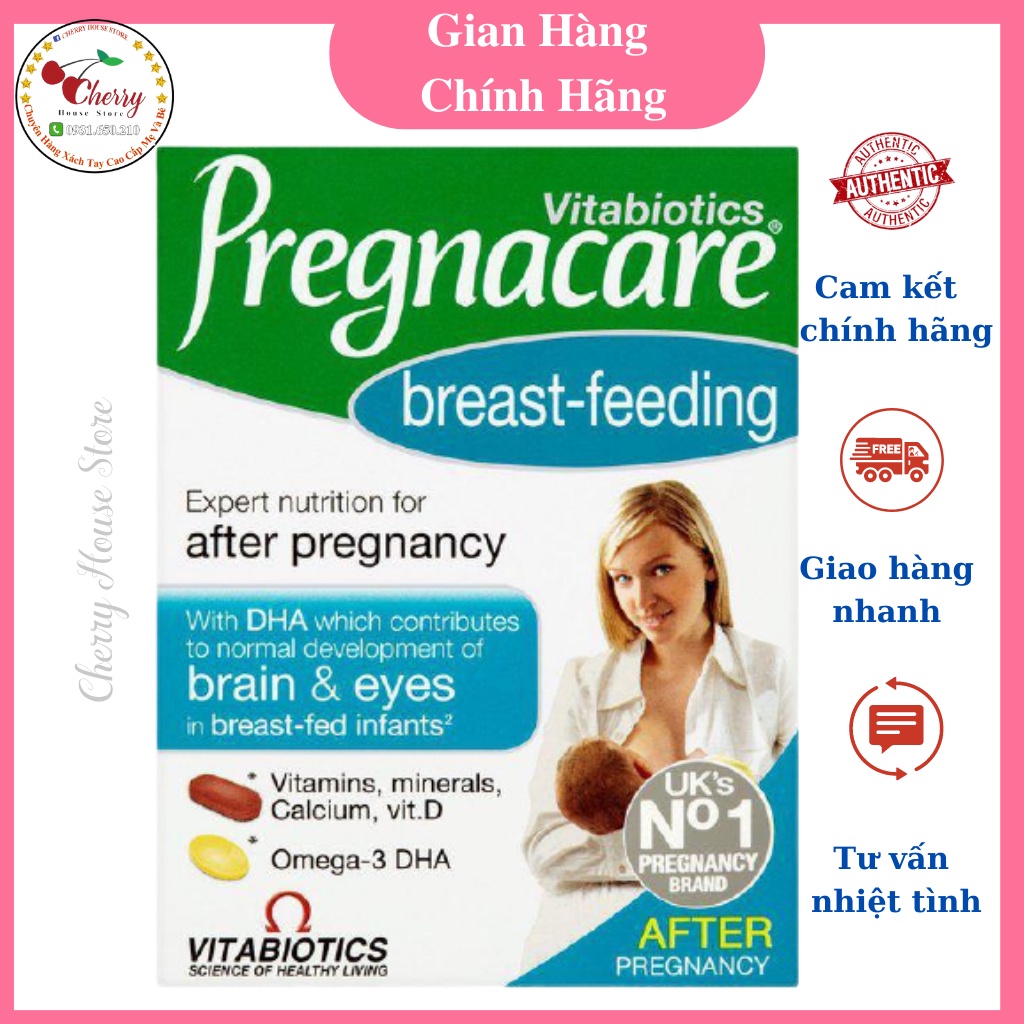 ✔️️️(Tặng Quà Xinh)Vitamin tổng hợp Pregnacare Breast feeding Bú Anh 84 viên