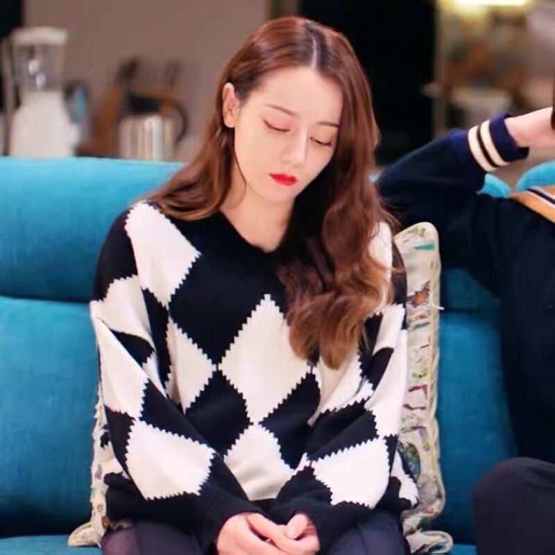 Áo Len Kẻ Caro ĐỊCH LỆ NHIỆT BA Trong Phim Em Là Niềm Kiêu Hãnh Của Anh