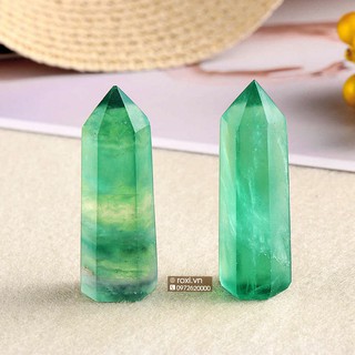 Trụ đá phong thủy xanh Fluorit (Đá tự nhiên)