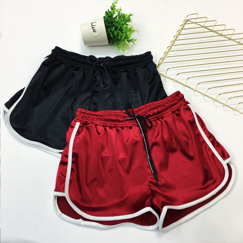 Quần short thể thao chất Satin lưng thun co giãn size lớn