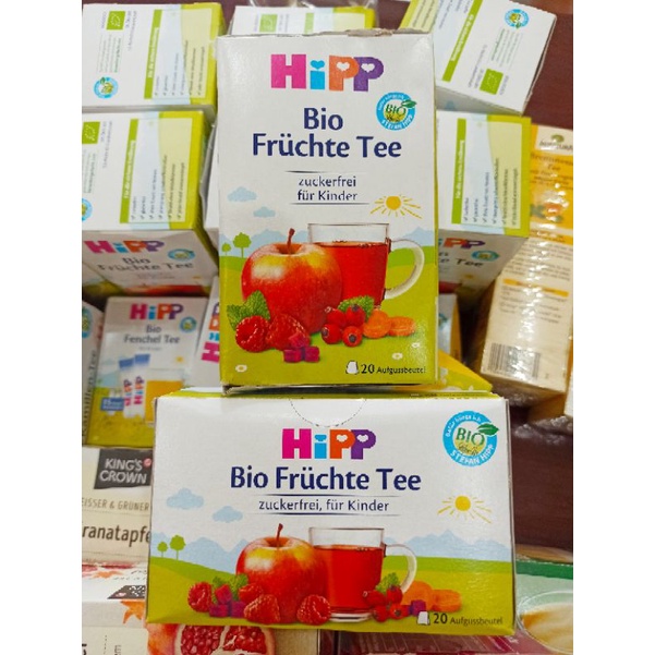 Trà HiPP Bio hữu cơ trẻ em đủ loại hộp 20gói