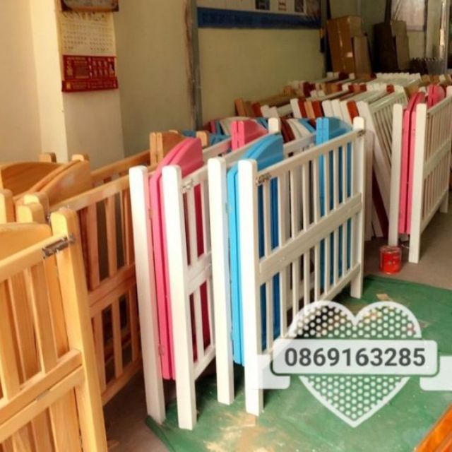 Giường cũi trẻ em 2 trong 1, cho bé từ 0-5 tuổi