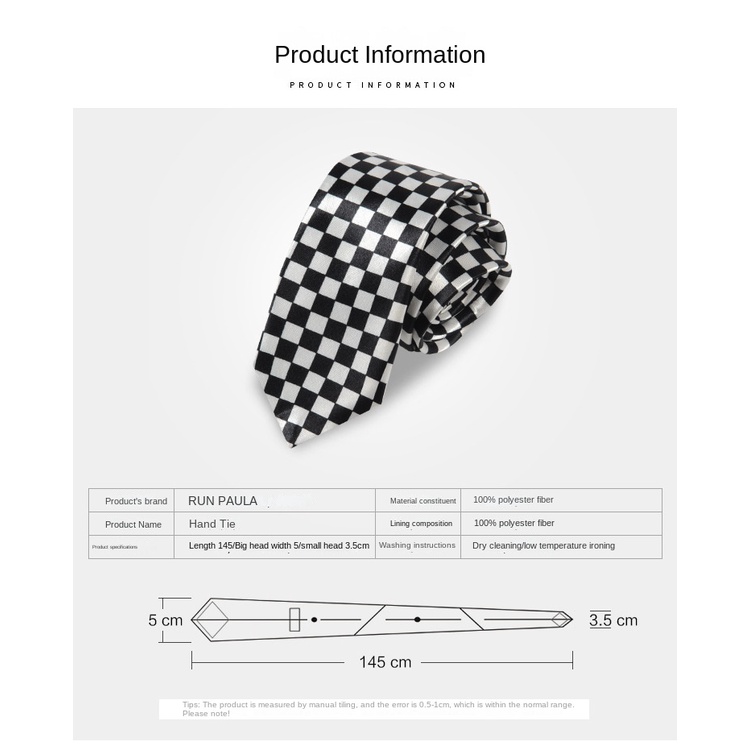 Cà Vạt Nam Bản Hẹp 5cm Họa Tiết Chấm Bi / Chấm Bi Thời Trang Lịch Lãm