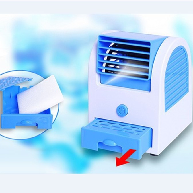 Freeship 99K - Quạt Điều Hòa Mini Hơi Nước Để Bàn Clever Mart | Quạt Đá 1 Cửa