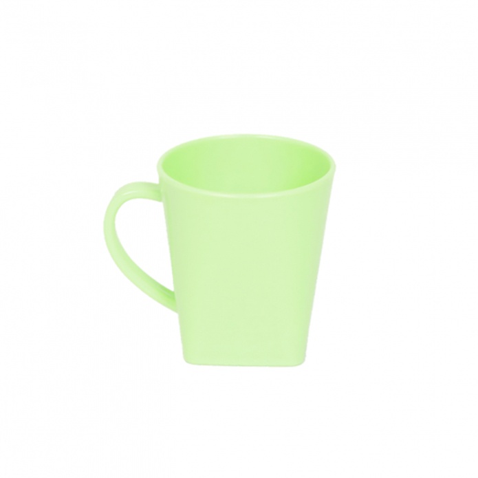 Cốc nhựa đế vuông có quai màu pastel