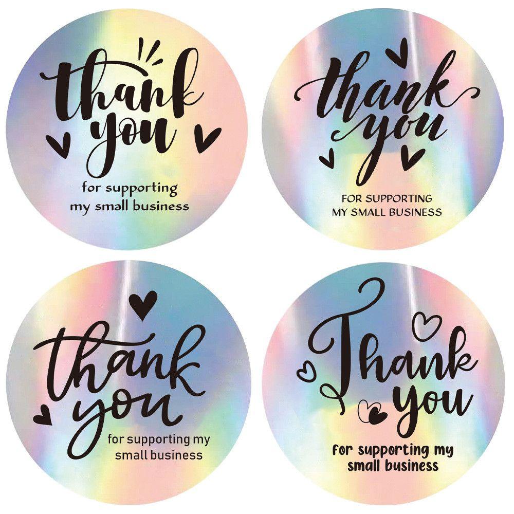 Cuộn 500 Miếng Dán Trang Trí Bánh Chữ Thank You Xinh Xắn