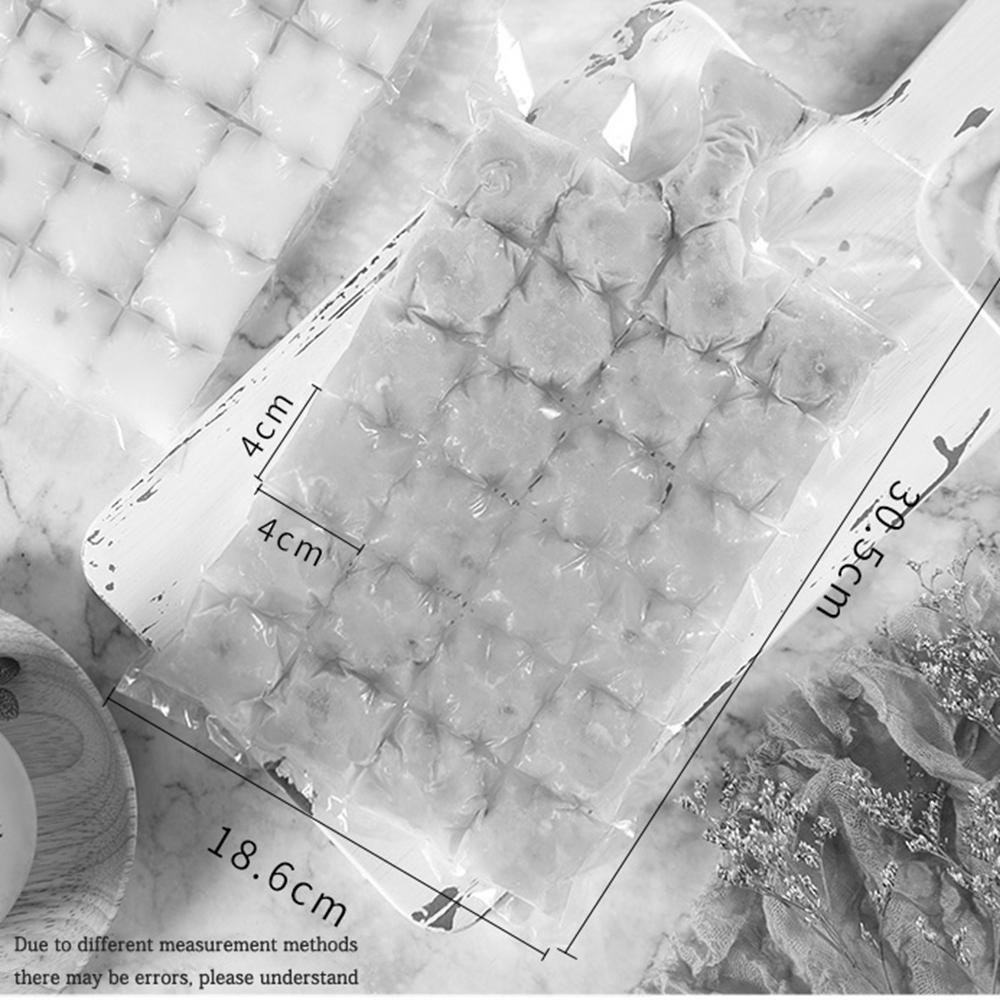 Set 10 Túi Làm Đá Viên Trong Suốt Dùng Một Lần Tiết Kiệm Không Gian