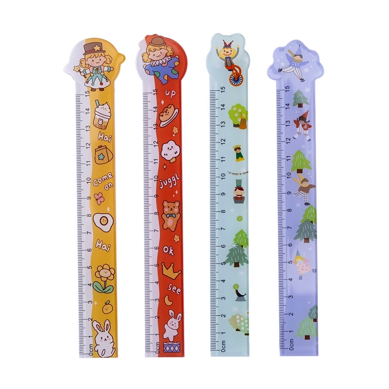 Thước kẻ học sinh hình cute - Thước kẻ nhựa