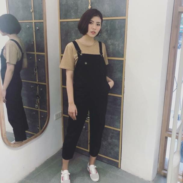 Quần Yếm kaki nam nữ,Quần Yếm Unisex 2 túi ngực form thụng phong cách Ulzzang trẻ trung, kiểu dáng baggy suông