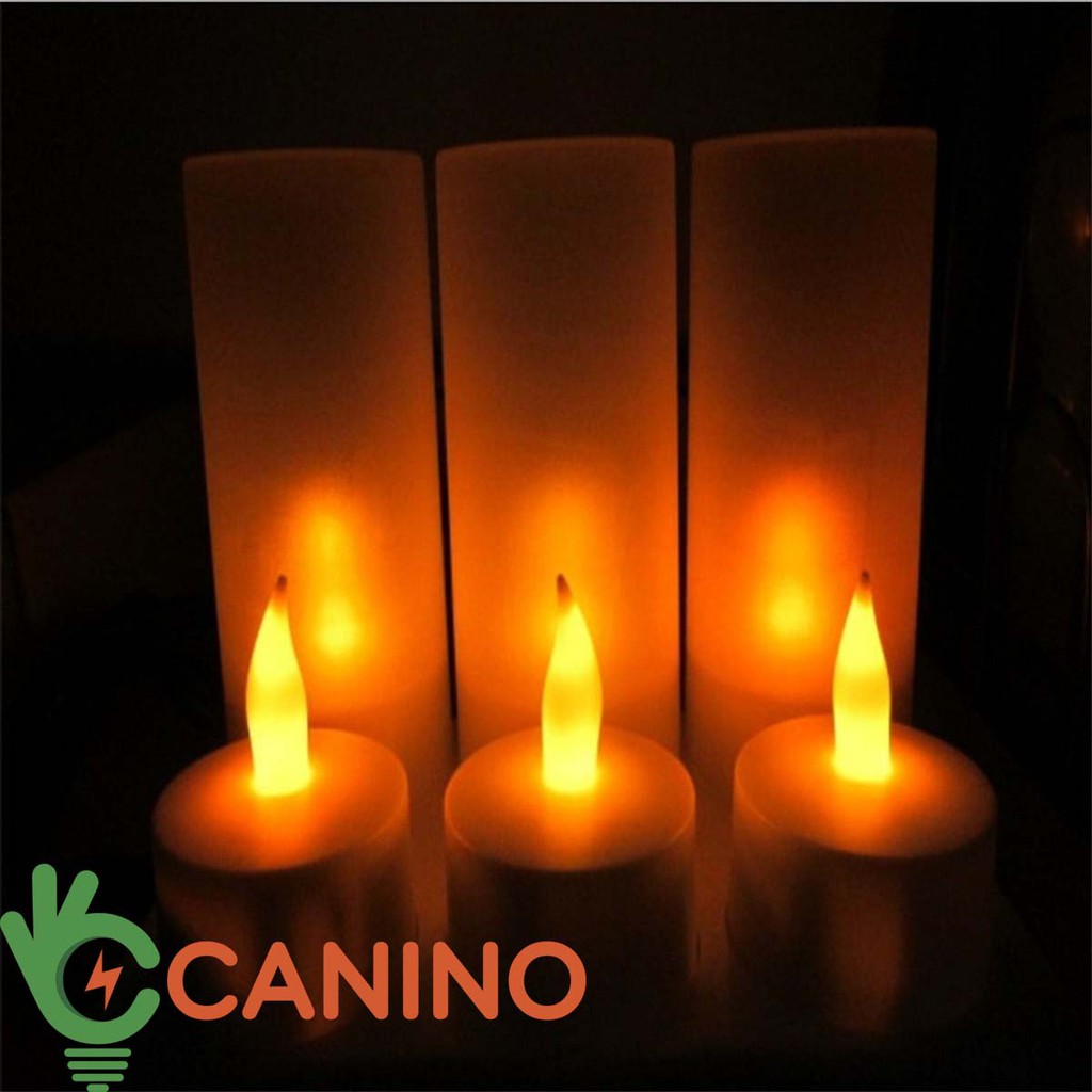 Nến Sạc Điện Tử 🌳FREESHIP🌳 Bộ 12 Cây Nến Điện Tử Pin Sạc Cao Cấp Canino C1