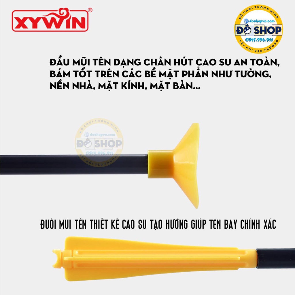 Đồ Chơi Trẻ Em Bộ Cung Tên Nhựa Cao Su Đế Hút Dính Tường Cho Bé XYWIN - Đô Shop