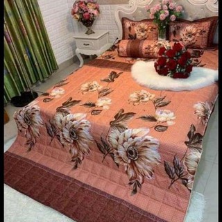 Sét 5 món chăn ga vỏ gối Trà Nâu