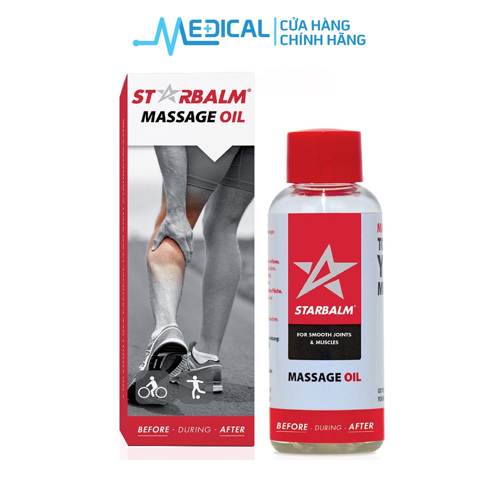 Dầu nóng xoa bóp STARBALM 50ml massage trước và sau khi chơi thể thao - MEDICAL