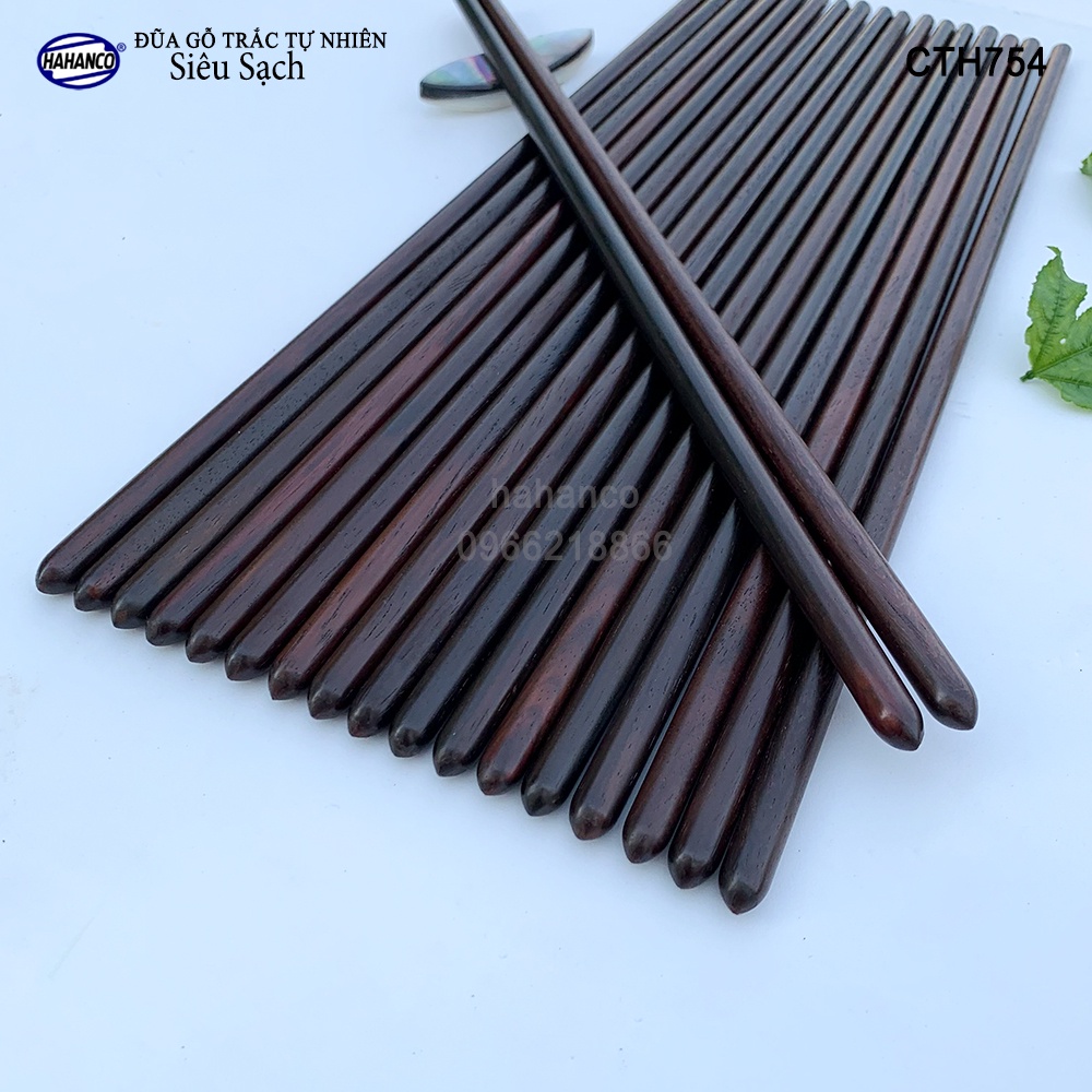 Đũa đầu búp gỗ Trắc Việt Nam Siêu sạch (10 đôi) Kháng khuẩn, không nấm mốc - CTH754