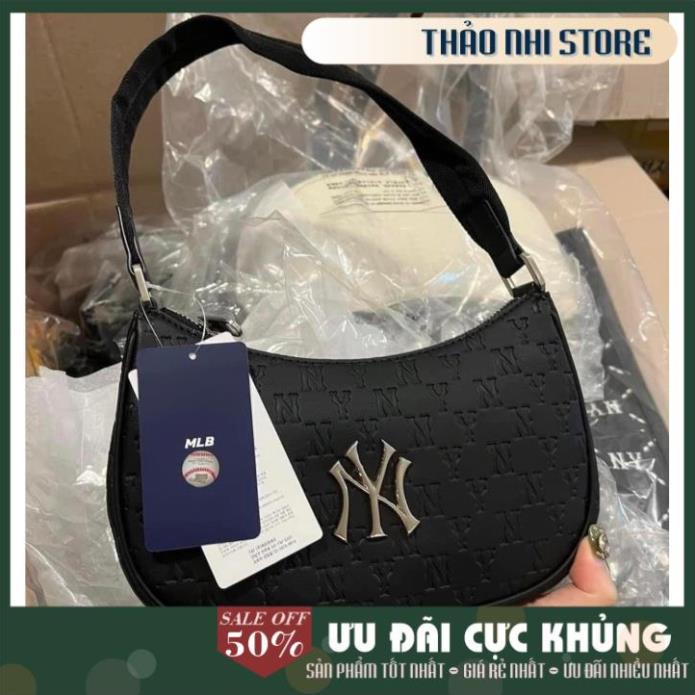 Túi Kẹp Nách ML-B Da Phối Logo Dập Chìm NY Chuẩn Auth Hàn Quốc NLB02-1