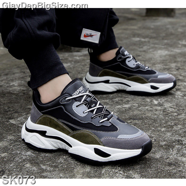 Giày Sneaker, giày thể thao big size cỡ lớn EU:45-46 cho nam chân to