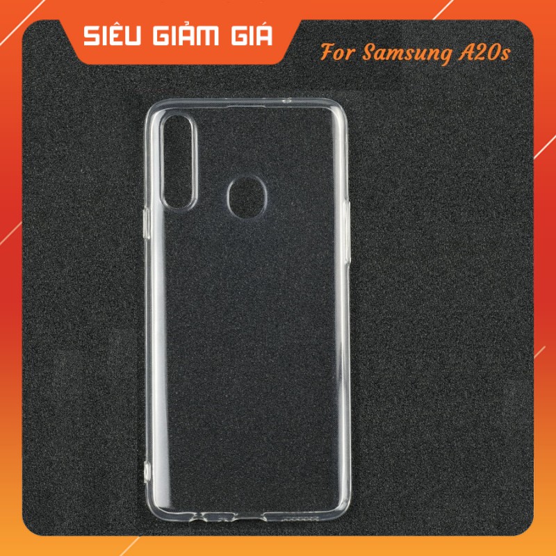 Ốp lưng dành cho Samsung Galaxy A20s Silicone dẻo trong suốt loại A+ siêu mỏng 0,5 mm