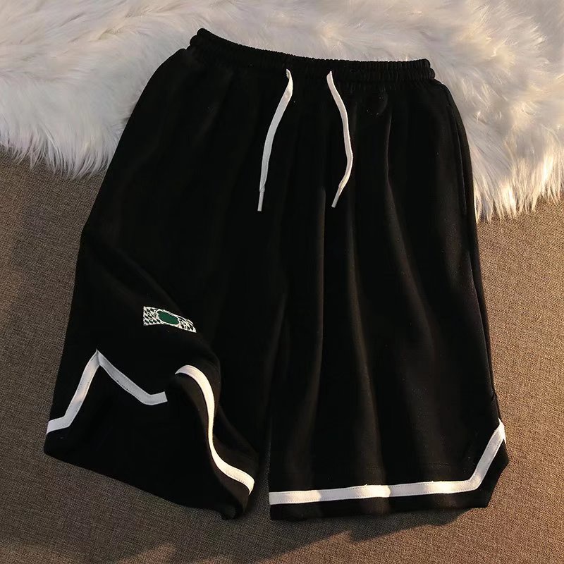 Japanese-style College style Fashion Casual Men's Sports Shorts elastic waist Oversize Loose straight shorts【M-3XL】