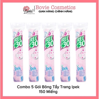 Combo 5 bông tẩy trang Ipek 150 miếng Thỗ Nhỹ Kỳ