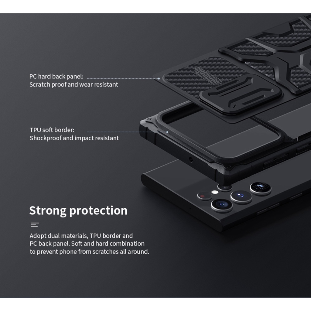 Ốp lưng chống sốc  Samsung S22 Ultra Carbon Nillkin Adventure Case