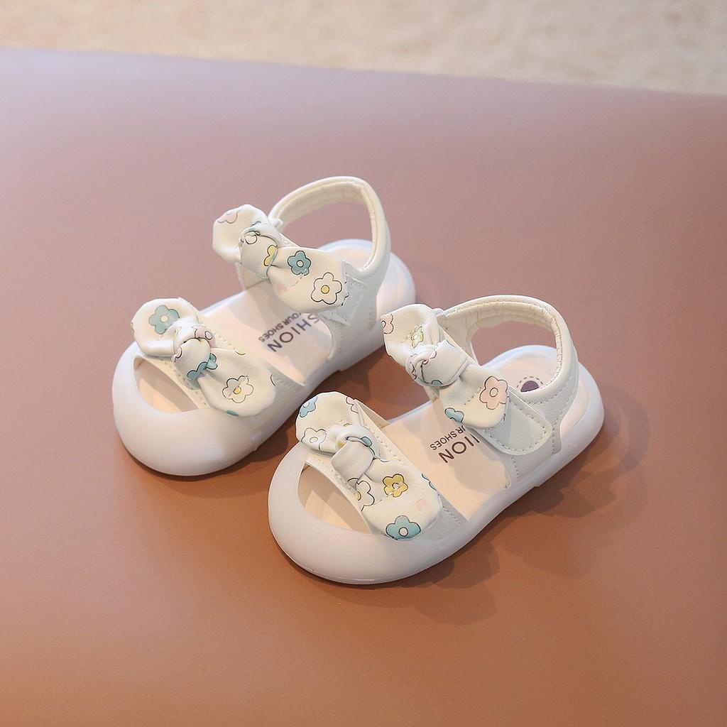Dép sandal bé gái giày tập đi cho bé 0-3 tuổi xăng đan búp bê mũi cao chống vấp [DTD20]